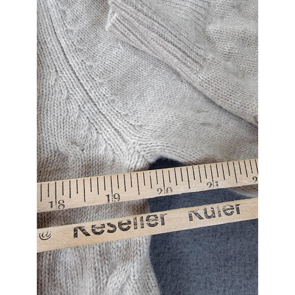 Singer + Sargent Sweater Mens Medium Gray 100% Merino Wool Henley Pullover - Picture 8 of 10